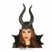 Καπέλο Λάτεξ Maleficent Deluxe horns Halloween 13998 Αποκριάτικα 